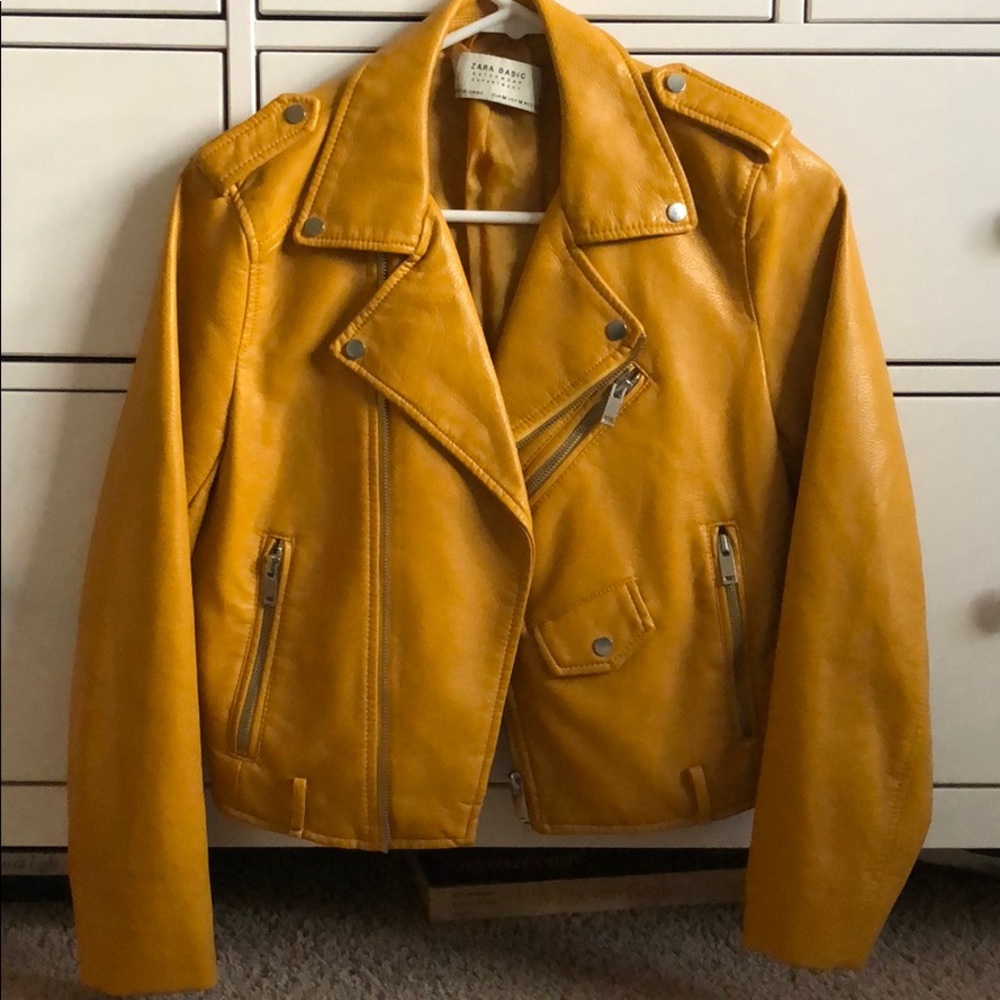 Yellow Zara Moto Jacket